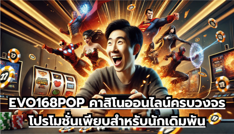 EVO168POP คาสิโนออนไลน์ครบวงจร โปรโมชั่นเพียบสำหรับนักเดิมพัน
